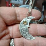 Sterling Moon with Citrine Eye