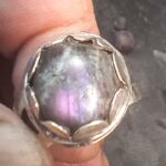 Size 14 Purple Labradorite Ring